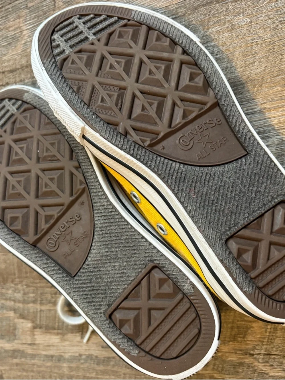 Converse Yellow Low-Top Kids Canvas Sneakers with White Accents